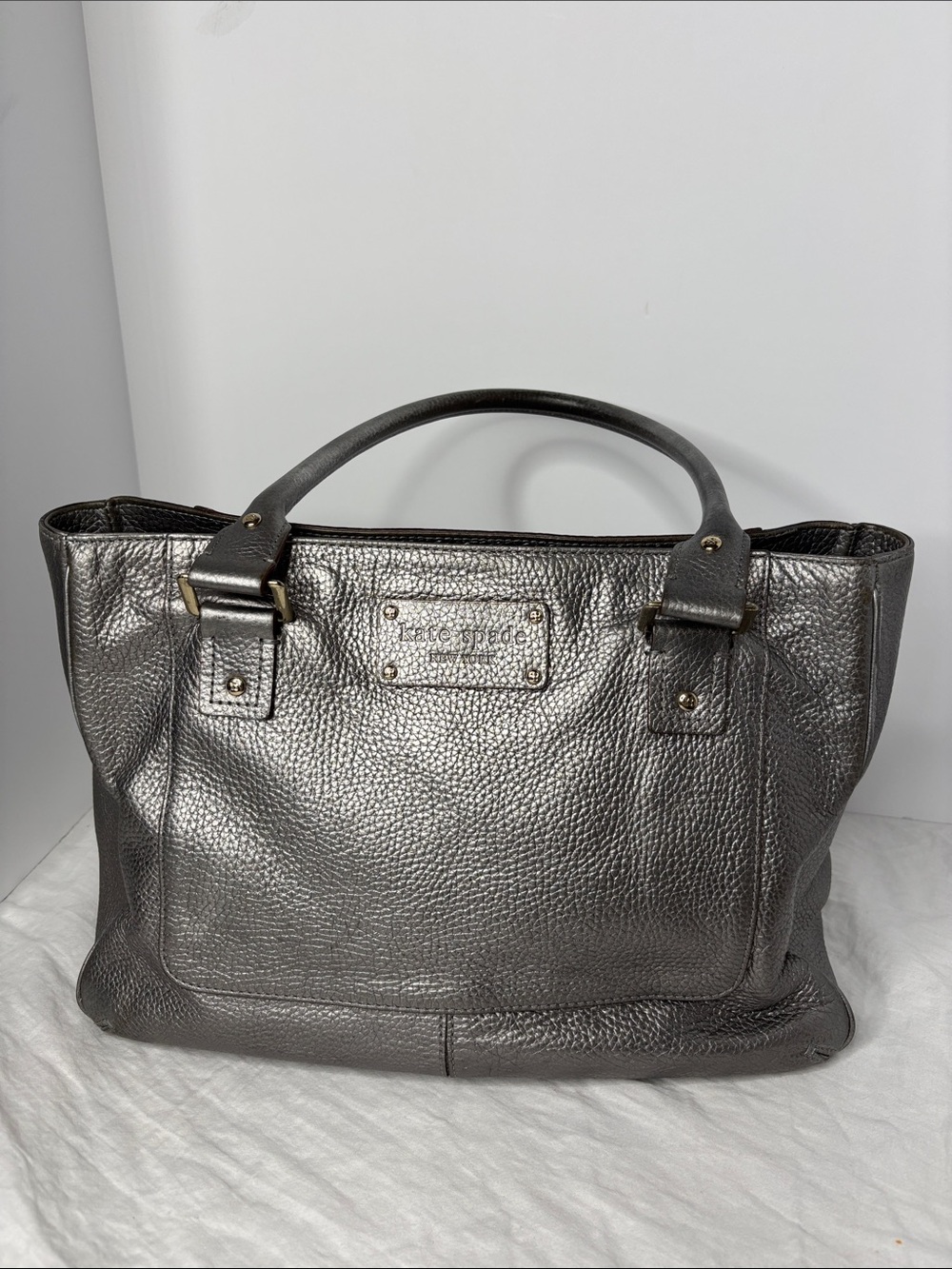 Kate Spade New York Wellesley Shoulder Bag Metallic Silver Purse